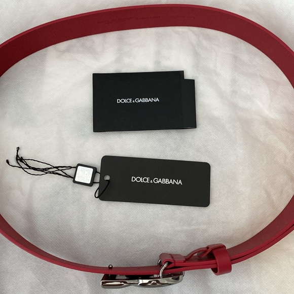 Pre- owned D& Ginterlocking Red Rouge 100 Cm Red Strap - Picture 6 of 9